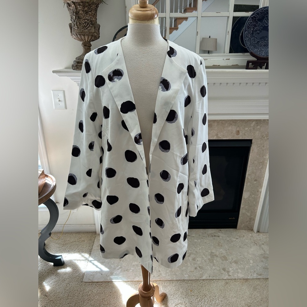Grace Chuang White and Black Polka Dot Jacket